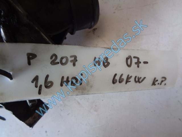 škrtiaca klapka na peugeot 207, 1,6hdi, 9660030380